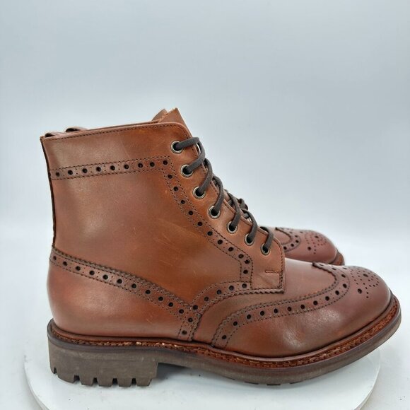 Ralph Lauren Men UK 10D US 10.5 D Brown Leather Itshide Commando England Boot - Picture 4 of 11